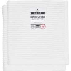 Now Designs Ripple Dishcloths  - White S/2