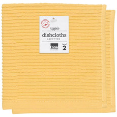 Now Designs Ripple Dishcloths - Lemon S/2