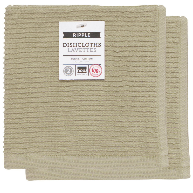 Now Designs Ripple Dishcloths - Sandstone S/2