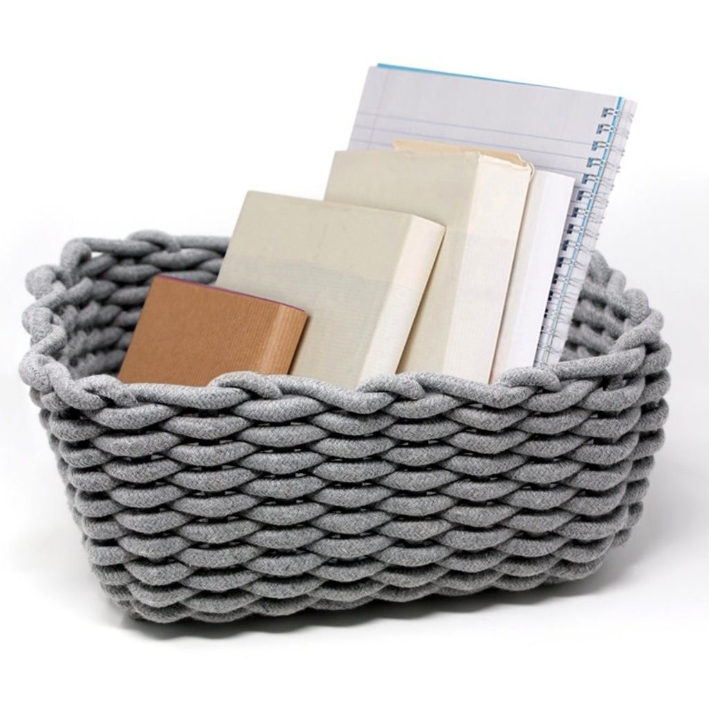 Natural Living Woven Storage Basket - Grey