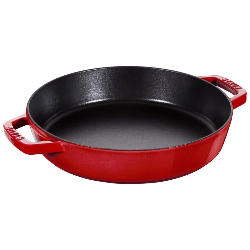 Staub Double Handle Skillet 34cm / 13" Cherry Red