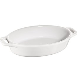 Staub Oval Baking Dish White 17x12.5cm / 6.5"x4.5"