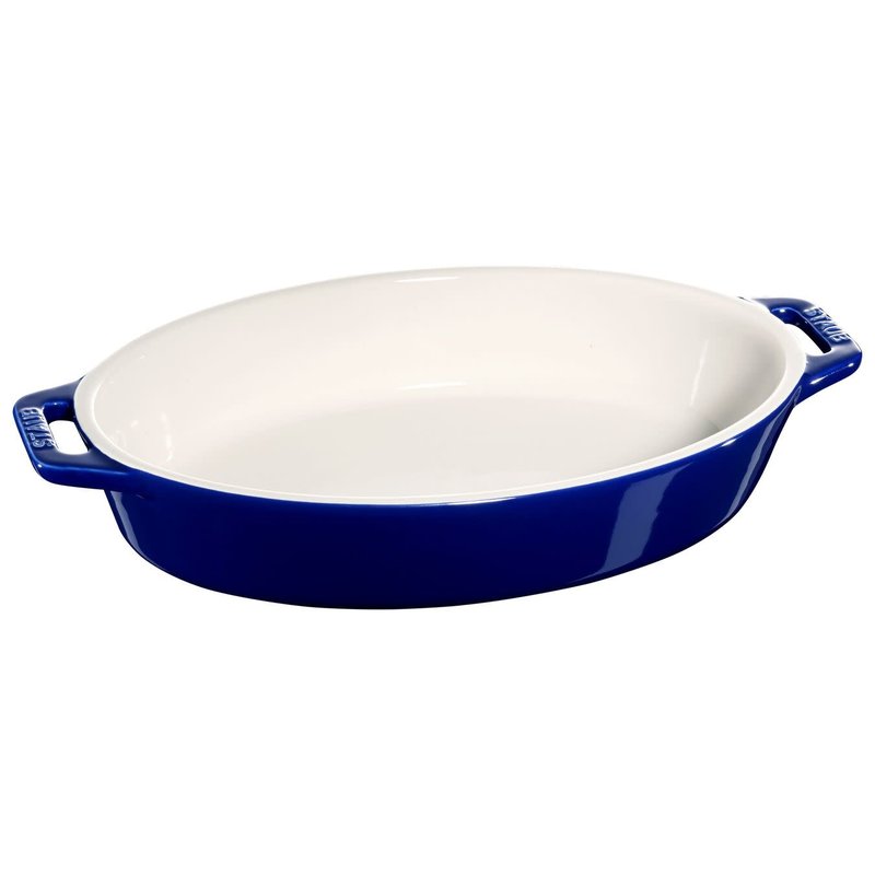 Staub Oval Baking Dish Blue 23x15cm/9"x6"
