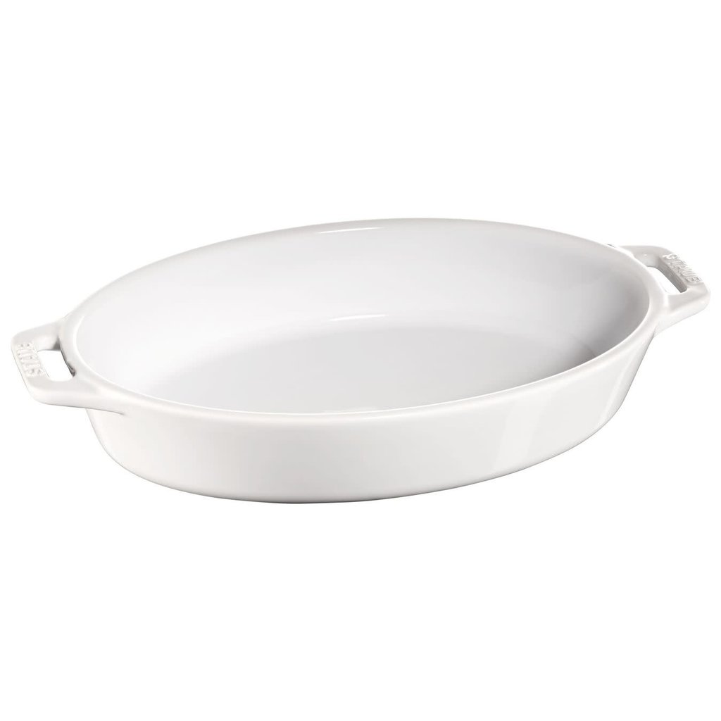 Staub Oval Baking Dish White 23x15cm/9"x6"