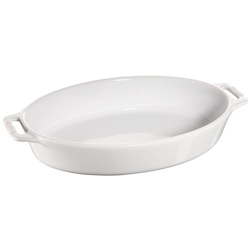 Staub Oval Baking Dish White 29x20cm/11"x8"
