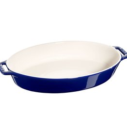 Staub Oval Baking Dish Blue 37x24cm/14.5"x9.5"
