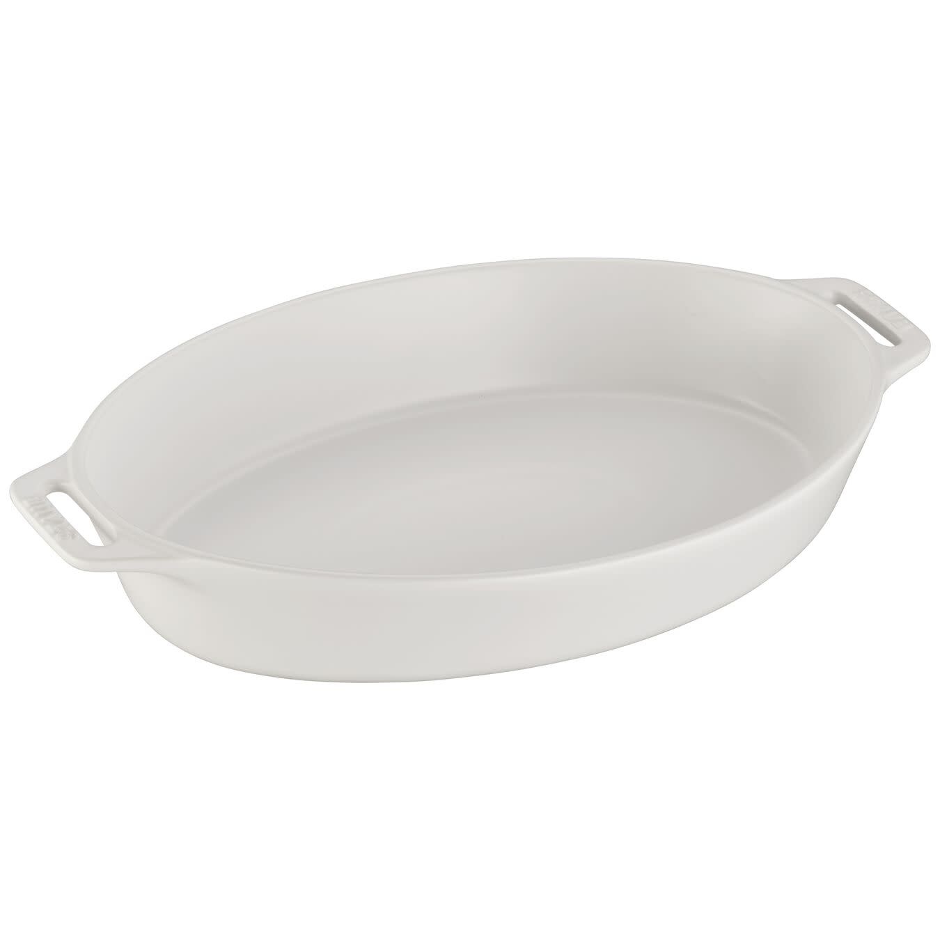 Staub Oval Baking Dish Matte White 37x24cm /14.5"x9.5"