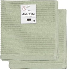 Now Designs Ripple Dishcloths - Sage S/2