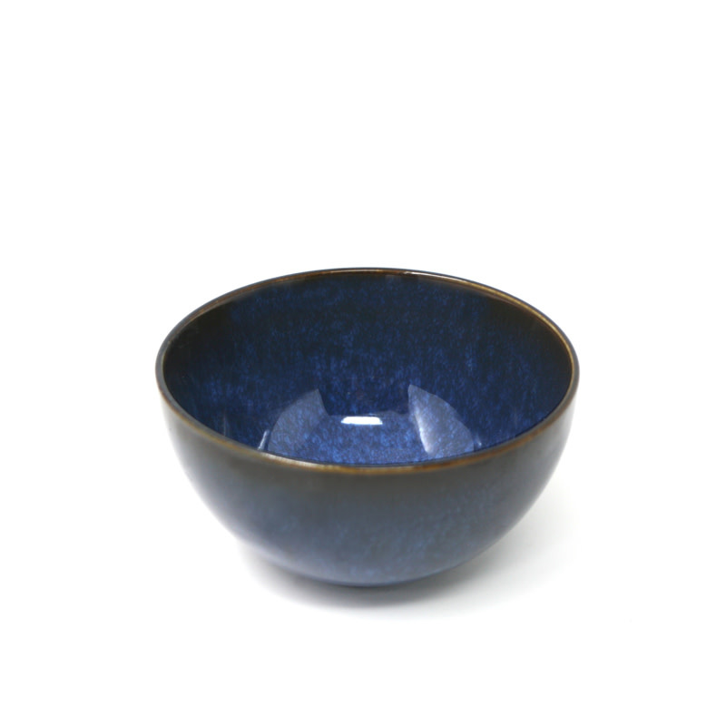 BIA 4.5" Reactive Glazed Dip Bowl - Navy Blue