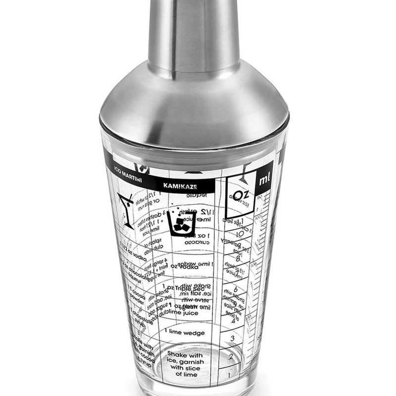 Glass & Stainless-Steel Cocktail Shaker