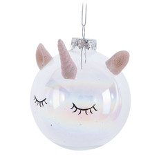 Abbott Unicorn Head Ball Ornament