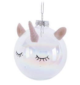 Abbott Unicorn Head Ball Ornament