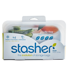 Stasher Reusable Silicone Snack Bag - Clear