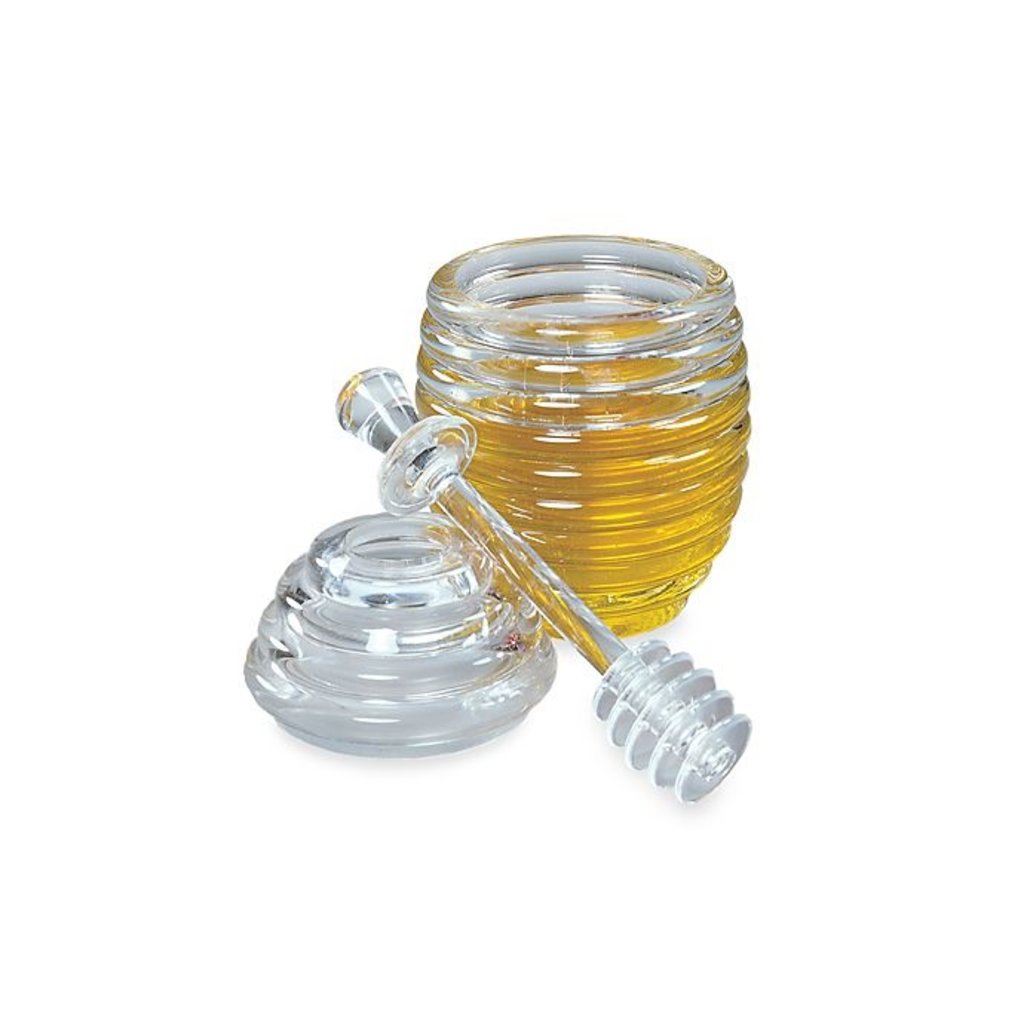 Fox Run Honey Jar & Dipper Set, Acrylic