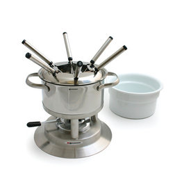 Swissmar Arosa 11pc Stainless Steel Fondue Set