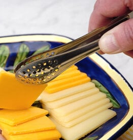 RSVP Stainless Steel Straining Tongs - 5"