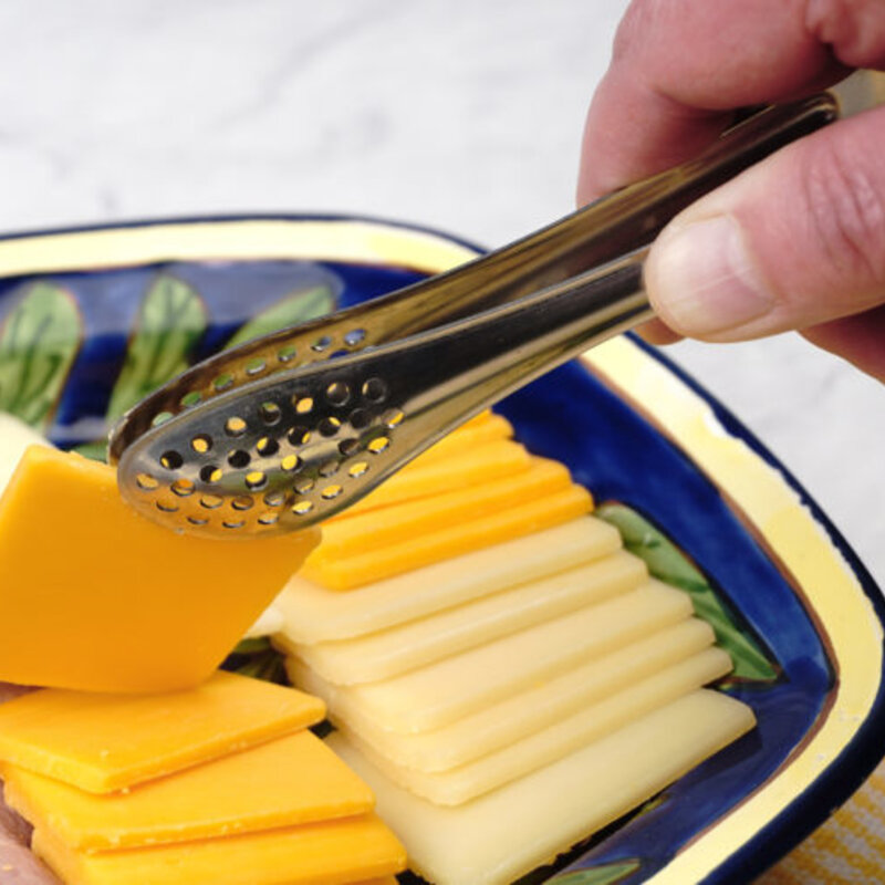 RSVP Stainless Steel Straining Tongs - 5"