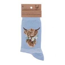 Wrendale Designs Socks - 'Daisy Coo' Highland Cow