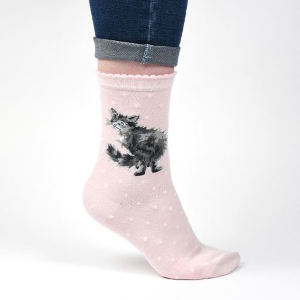 Wrendale Designs Socks - 'Glamour Puss' Cat