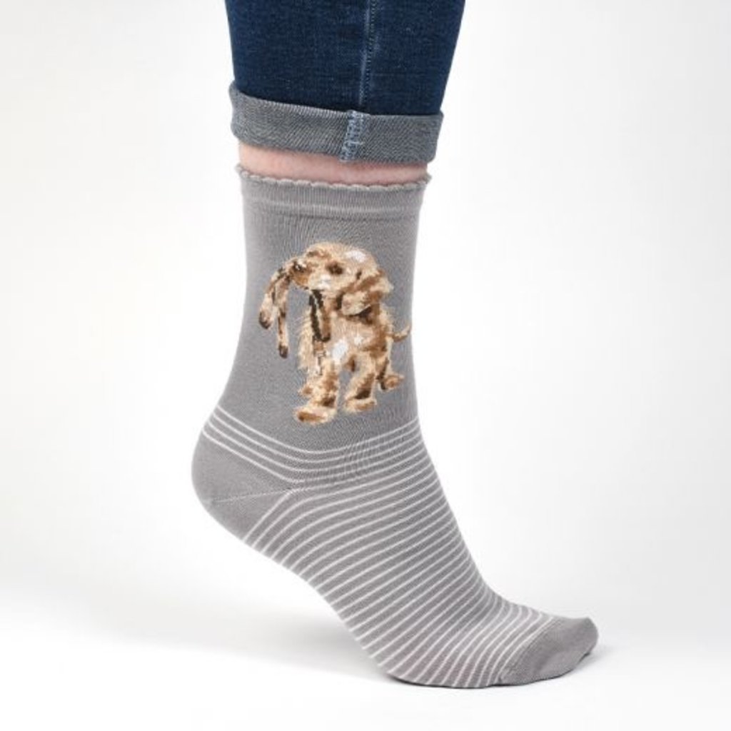 Wrendale Designs Socks - 'Hopeful' Dog