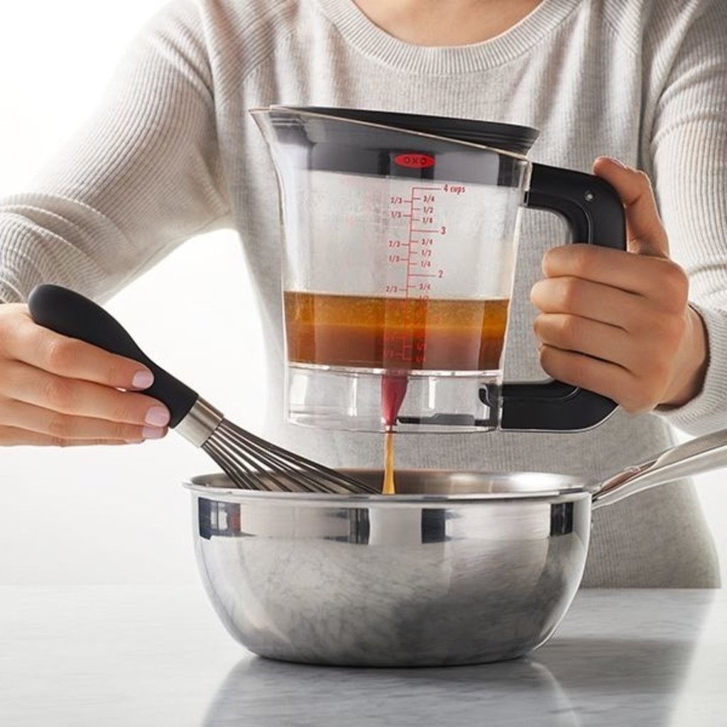 Trigger Fat Separator  Large 4-Cup Size Perfect for Family Gatherings -  Creative Kitchen Fargo