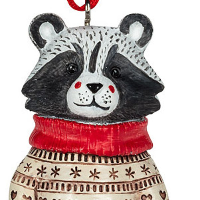 Abbott Raccoon with  Sweater  Ornament