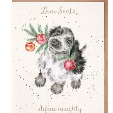 Wrendale Designs 'Dear Santa…Define Naughty' Christmas Card