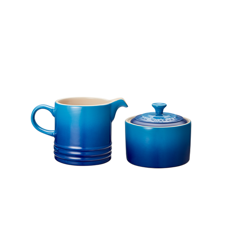 Le Creuset 2pc Set Cafe Sugar & Creamer - Blueberry