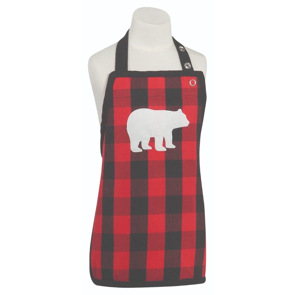 Now Designs Bear Buffalo Check Kid's Apron