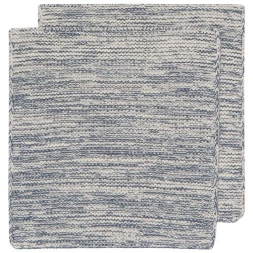 Danica Heirloom Knit Dishcloths S/2  8"x8" - Midnight^