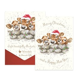 Wrendale Designs 'Christmas Calves' 8pk Christmas Cards