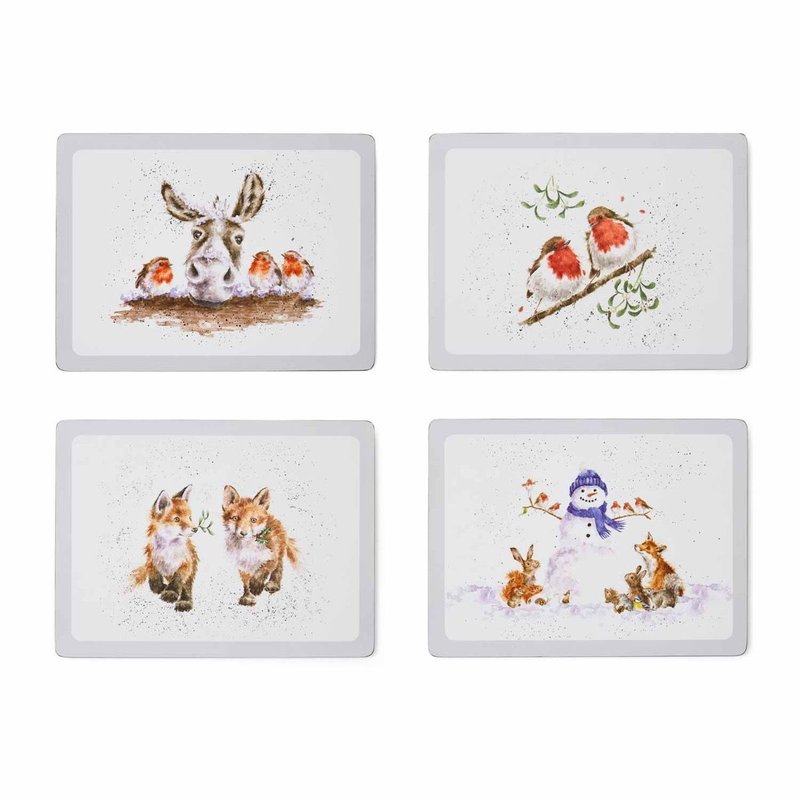 Wrendale Designs Large Christmas Placemats - Set of 4