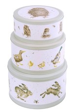 Wrendale Designs 'Hare Raising' Nesting Cake Tins S/3