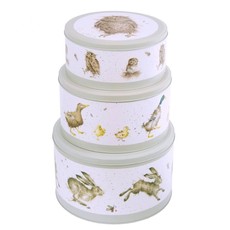 Wrendale Designs 'Hare Raising' Nesting Cake Tins S/3