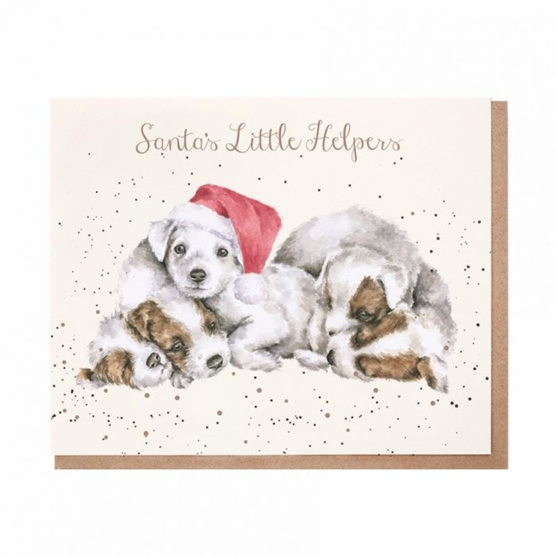Wrendale Designs 'Santa's Little Helper' Christmas Card