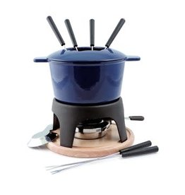 Swissmar Sierra Deep Blue Cast Iron Fondue Set