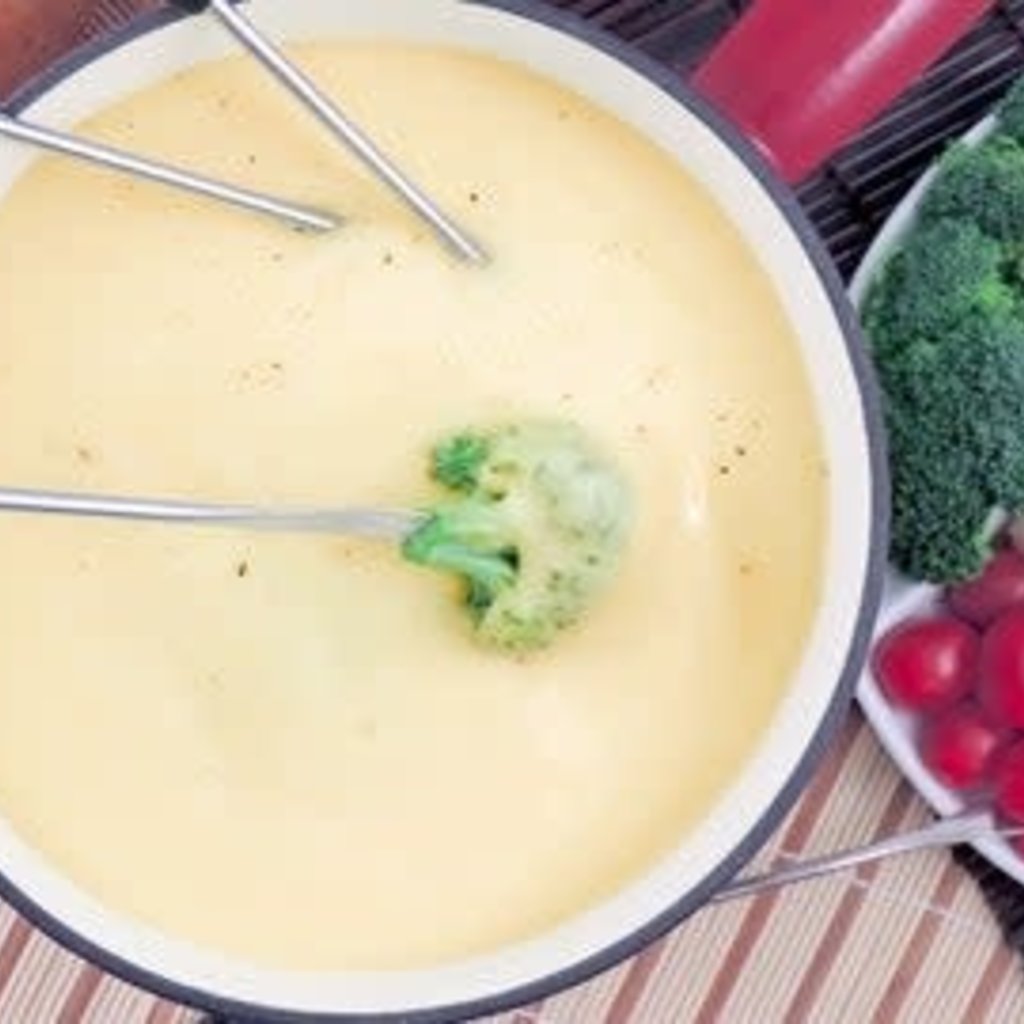 Swissmar Lugano Matte White Cast Iron Fondue Set