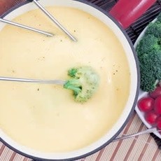 Swissmar Lugano Matte White Cast Iron Fondue Set