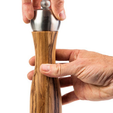 Peugeot 7.75" Fidji Salt Mill - Stainless Steel & Olive Wood