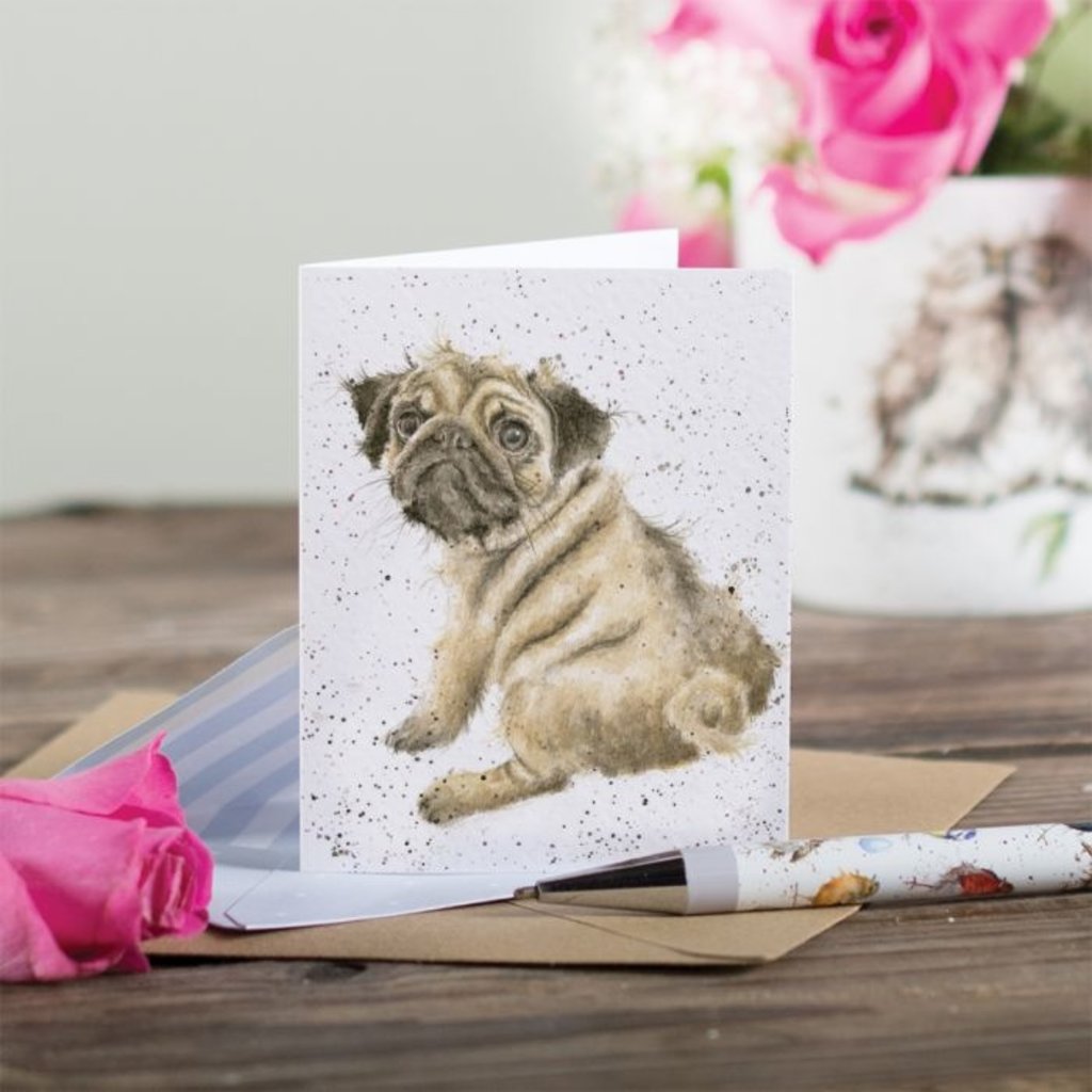 Wrendale Designs 'Pug Love' Gift Enclosure Card
