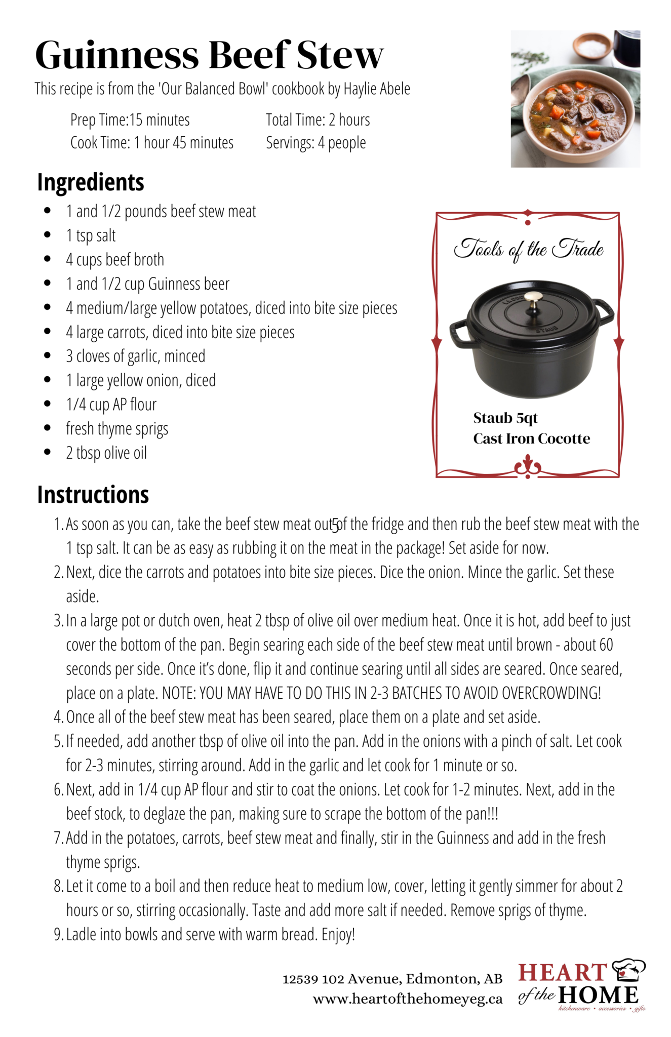 Guinness Beef Stew Recipe