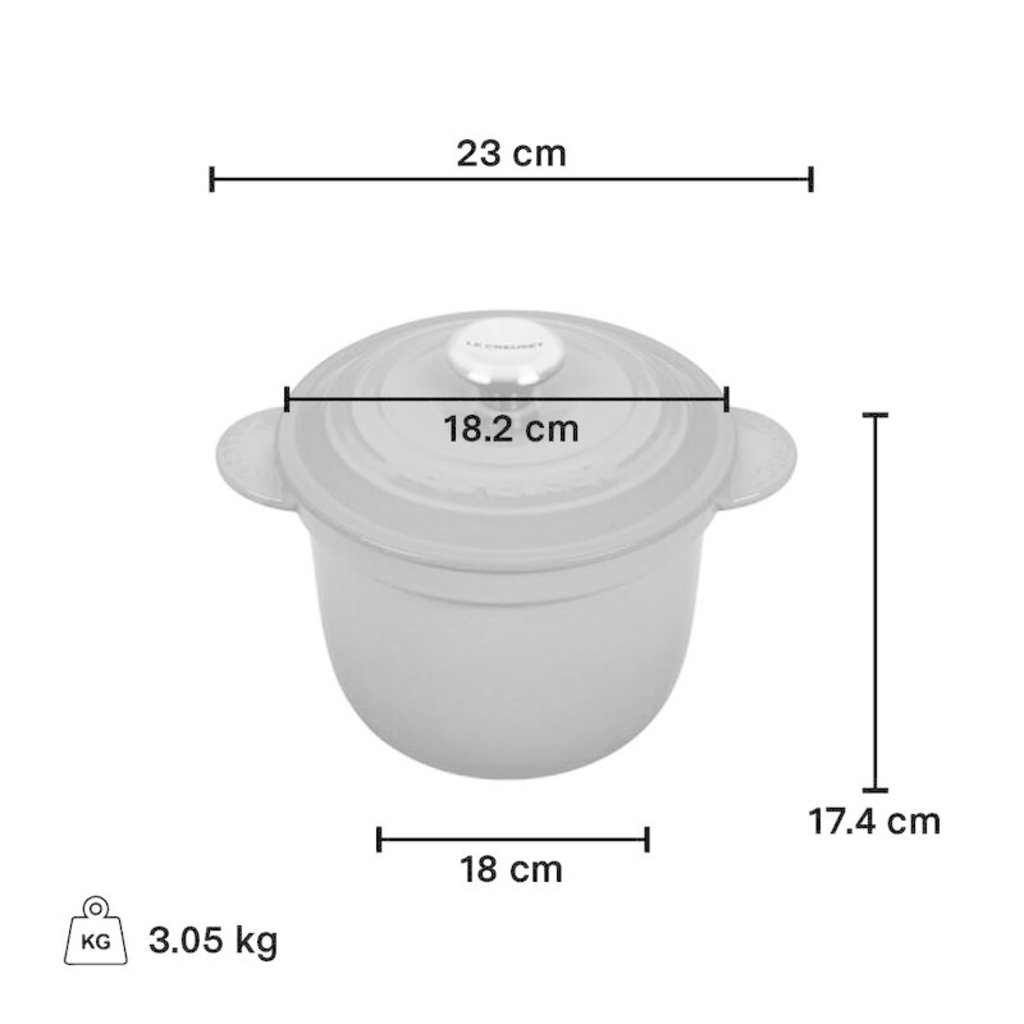 Le Creuset Inner Lid 18cm / 20cm Rice Pot Dedicated Spill Prevention  Stoneware