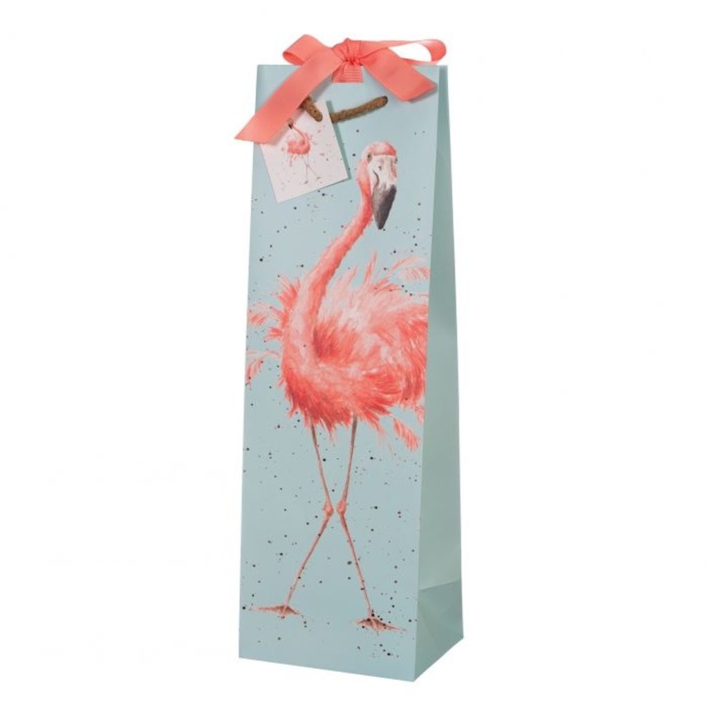 Wrendale Designs Bottle Gift Bag 'Pretty In Pink'