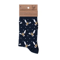Wrendale Designs 'Busy Bee' Socks - Navy