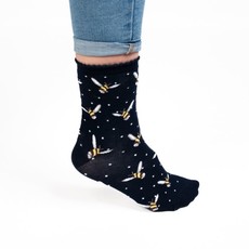 Wrendale Designs 'Busy Bee' Socks - Navy