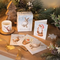 Wrendale Designs 'Fox, Stag, Hare & Owl' Christmas Mini Cards