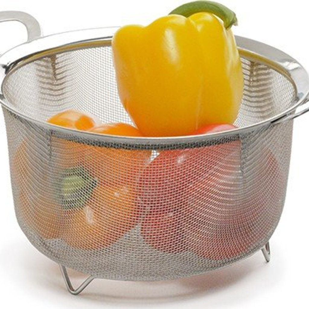 RSVP Wide Rim Mesh Basket - 8"