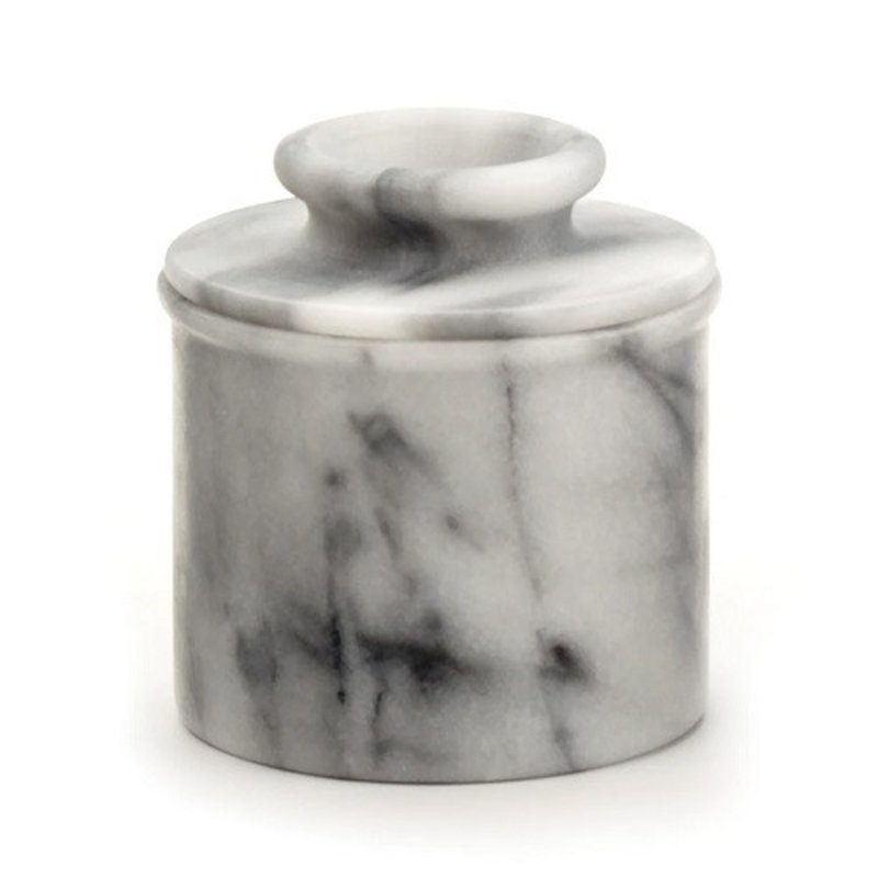 RSVP White Marble Butter Pot