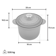 Le Creuset 2.0L Rice Pot - White