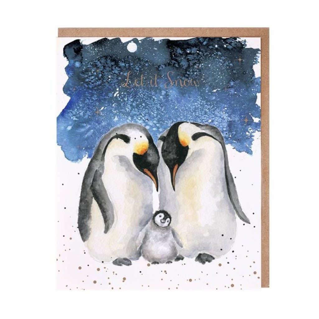 Wrendale Designs 'A Family Christmas' Penguin Christmas Card